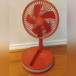 VENTY Portable Wireless Fan 4 Speeds, LED Lighting, USB, Remote & Carry Case